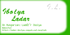 ibolya ladar business card